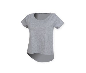 SF Women SK233 - Very long back t-shirt Heather Grey