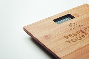 GiftRetail MO6348 - PESA SCALE Bamboo bathroom scale Wood