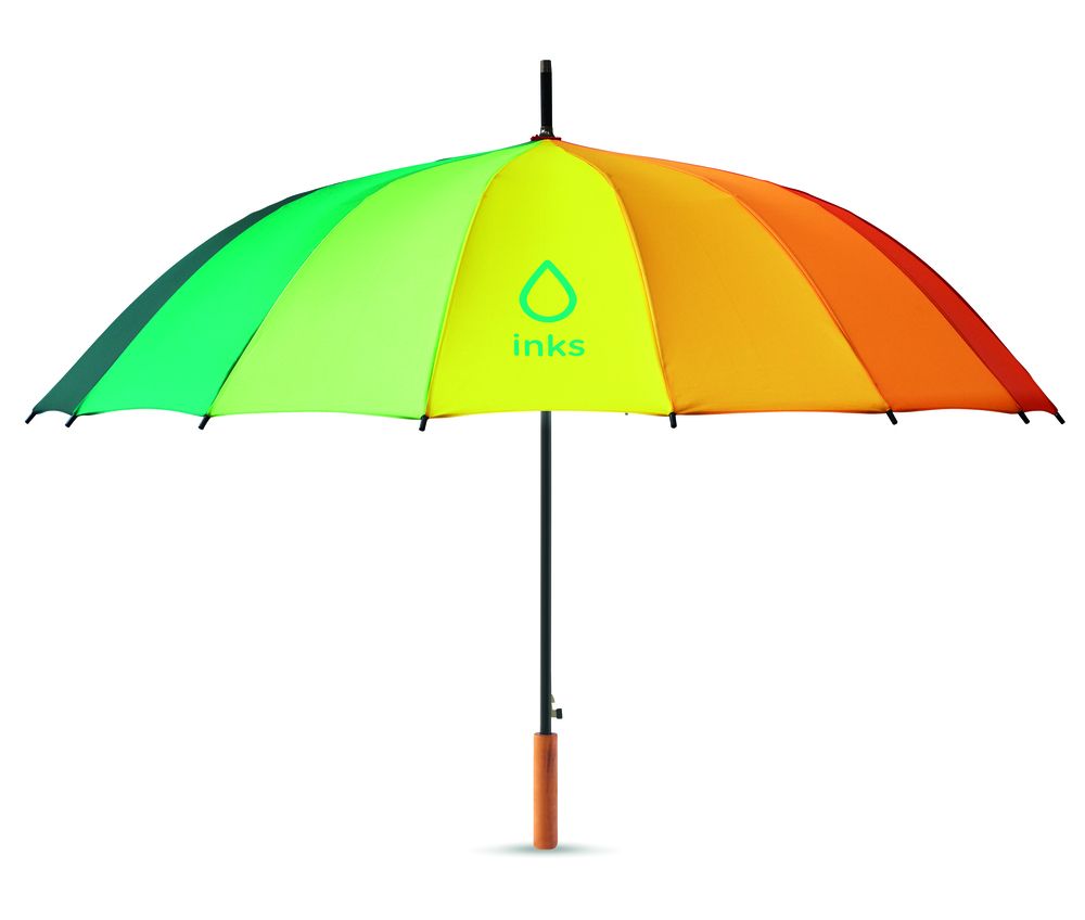 GiftRetail MO6540 - BOWBRELLA 27 inch rainbow umbrella