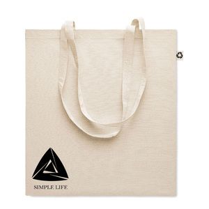GiftRetail MO6673 - Shopping bag in recycled cotton Beige