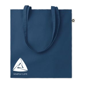 GiftRetail MO6674 - ZOCO COLOUR Recycled cotton shopping bag Blue