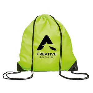 GiftRetail MO7208 - SHOOP 190T Polyester drawstring bag Lime