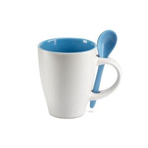 GiftRetail MO7344 - DUAL Bicolour mug with spoon 250 ml
