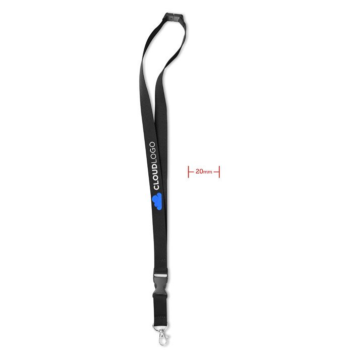 GiftRetail MO8595 - LANY Lanyard with metal hook 20 mm