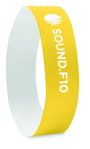 GiftRetail MO8942 -  TYVEK One sheet of 10 wristbands Yellow