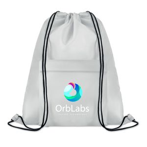 GiftRetail MO9177 - POCKET SHOOP 210D Polyester drawstring bag White