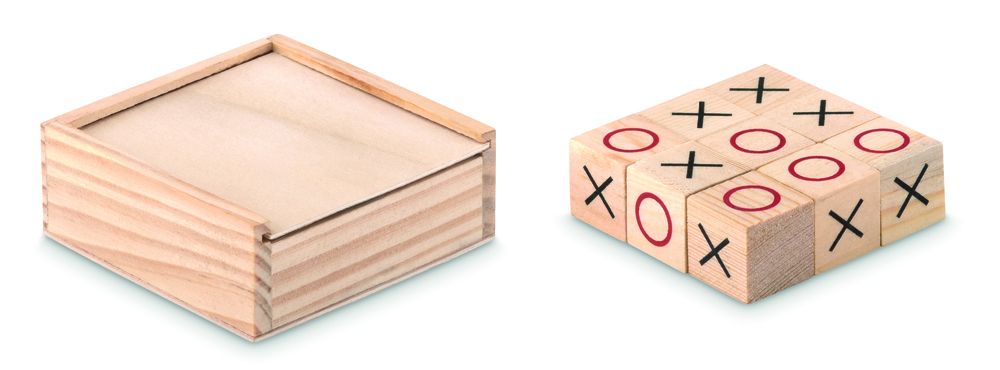 GiftRetail MO9493 - Wooden tic tac toe game