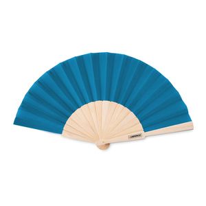 GiftRetail MO9532 - FANNY WOOD Manual hand fan Royal Blue