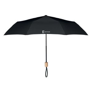 GiftRetail MO9604 - TRALEE 21 inch RPET foldable umbrella Black