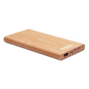 GiftRetail MO9662 - ARENA Wireless power bank in bamboo Wood