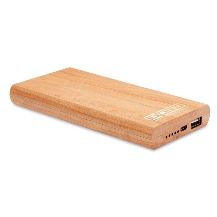 GiftRetail MO9663 - ARENAPOWER Power bank 4000 mAh Bamboo