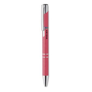 GiftRetail MO9762 - BERN PECAS Wheat Straw/ABS push type pen Red