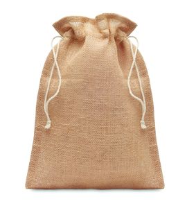 GiftRetail MO9929 - JUTE MEDIUM Medium jute gift bag 25 x 32cm Beige