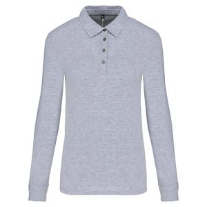 Kariban K265 - Ladies' long sleeve jersey polo shirt Oxford Grey