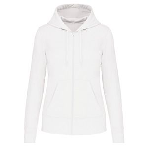 Kariban K4031 - Ladies' eco-friendly zip-through hoodie White