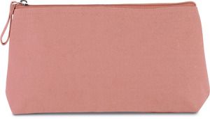 Kimood KI0728 - Cotton canvas toiletry bag Dusty Pink