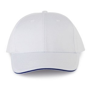 WK. Designed To Work WKP145 - Oekotex certified 6 panels cap with sandwich peak White / Navy