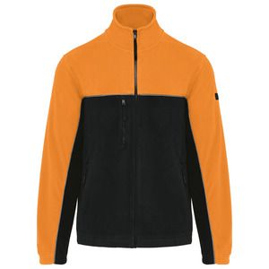 WK. Designed To Work WK904 - Unisex eco-friendly two-tone polarfleece jacket Black / Orange