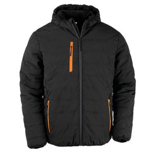 Result R240X - Recycled black compass quilted jacket