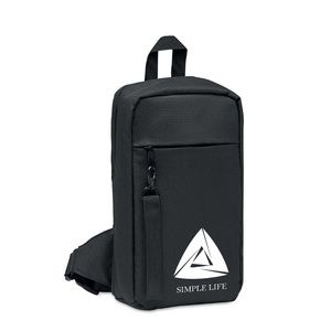 GiftRetail MO6717 - CEBAG Cross chest bag in 600D Rpet Black
