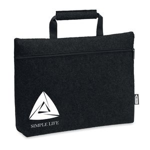 GiftRetail MO6718 - TAPLA RPET felt zippered laptop bag Black