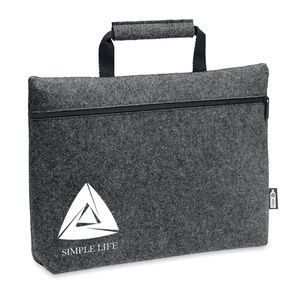 GiftRetail MO6718 - TAPLA RPET felt zippered laptop bag Dark Grey
