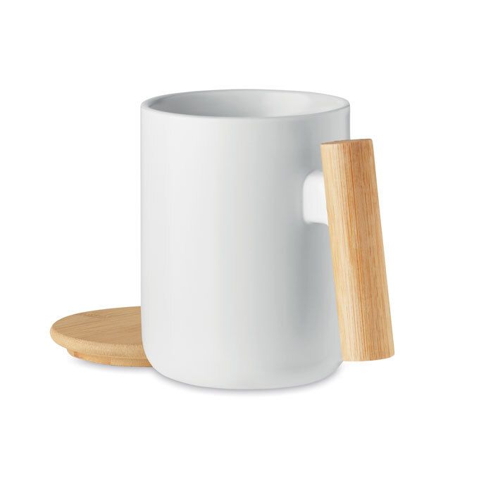 GiftRetail MO6781 - MAJEST Porcelain mug with lid 380 ml