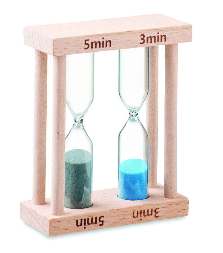 GiftRetail MO6852 - BI Set of 2 wooden sand timers