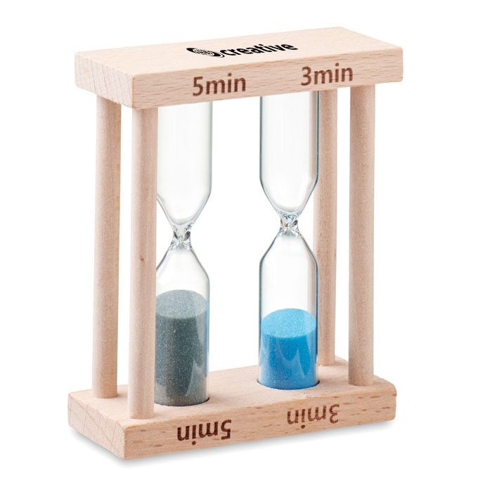 GiftRetail MO6852 - BI Set of 2 wooden sand timers
