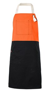 Velilla 404210B - TWO-TONE BIB APRON Hi-Vis Orange