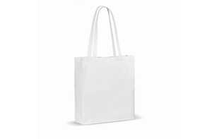 TopEarth LT95242 - Recycled cotton bag with gusset 140g/m² 38x10x42cm White