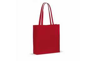 TopEarth LT95242 - Recycled cotton bag with gusset 140g/m² 38x10x42cm Red