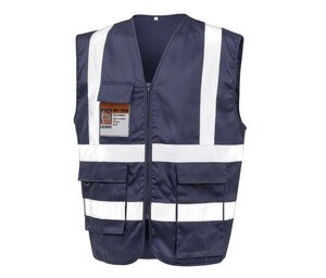 RESULT RS477X - HEAVY DUTY POLYCOTTON SECURITY VEST Navy