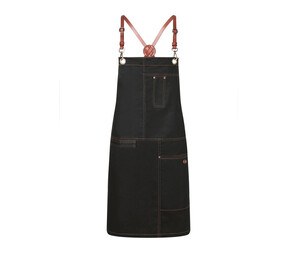 KARLOWSKY KYLS25 - Stylishly trendy bib apron Black