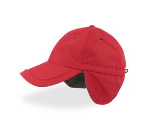 ATLANTIS HEADWEAR AT240 - Outdoor winter hat with ear flaps Red