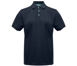 BLACK&MATCH BM100 - Contrasting button poloshirt Navy / Kelly Green