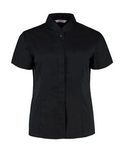Bargear KK736 - Women's Tailored Fit Mandarin Collar SSL Black