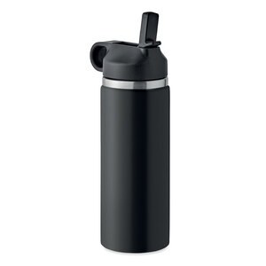 GiftRetail MO6938 - IVALO Double wall bottle 500 ml Black