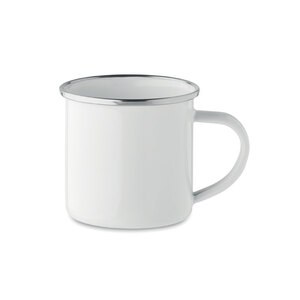GiftRetail MO2202 - PLATEADO S Enamel layer sublimation mug White