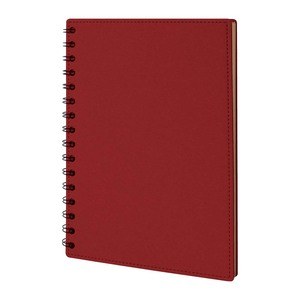 EgotierPro 50675 - Recycled Cardboard Notebook, 60 Lined Sheets CASEN Red