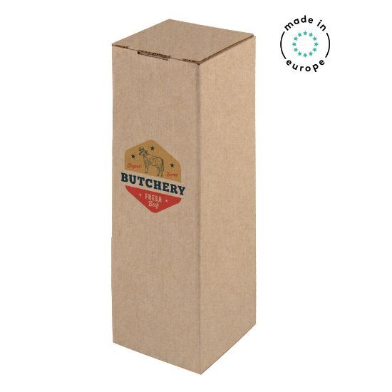 EgotierPro 52088 - Self-Assembling Cardboard Bottle Box BOTTLE