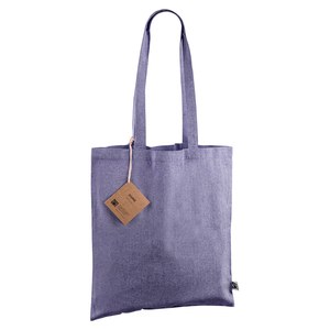 EgotierPro 53519 - Fairtrade Recycled Cotton Long-Handle Bag DUNE