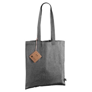 EgotierPro 53519 - Fairtrade Recycled Cotton Long-Handle Bag DUNE