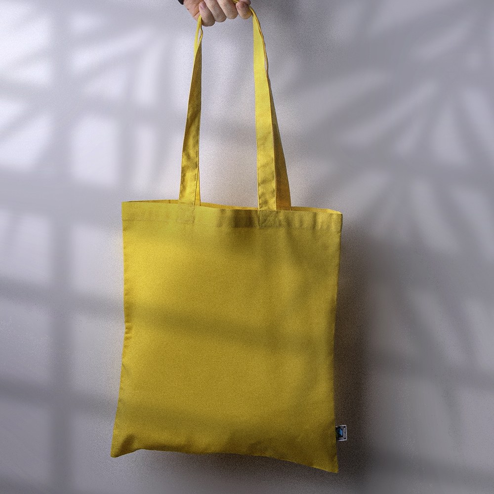 EgotierPro 53530 - Fairtrade Long-Handle Bag, 180 gr/m², Various Colors HARBOUR