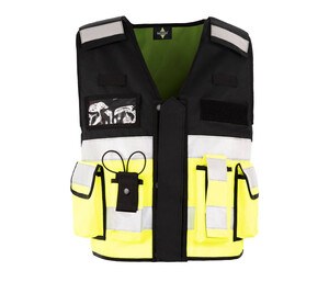 KORNTEX KX231 - TACTICAL SAFETY VEST "BONN" Hi Vis Yellow/Black