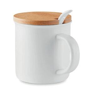 GiftRetail MO9708 - KENYA Porcelain mug with spoon