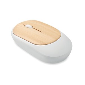 GiftRetail MO2085 - CURVY BAM Wireless mouse in bamboo