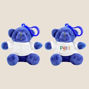 EgotierPro 36536 - Teddy Bear Keychain with Matching Clasp BRUIN